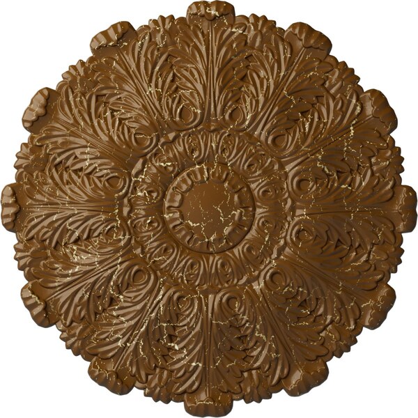 Ekena Millwork Durham Ceiling Medallion (Fits Canopies up to 4 1/4"), 31"OD x 1 1/2"P, Smokey Topaz Crackle CM31DUSTC - main
